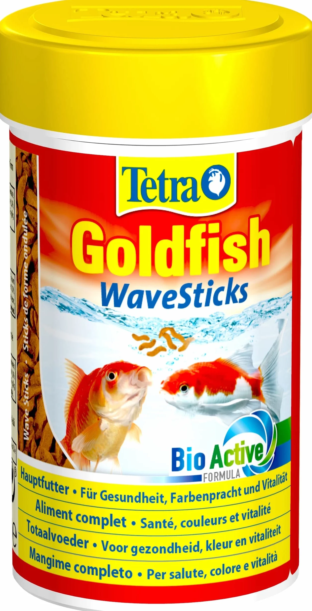 Tetra Goldfish Wave Sticks – karma dla ryb w formie pałeczek w kształcie robaków dla wszystkich złotych rybek i innych ryb zimnowodnych, 1 x puszka 100 ml