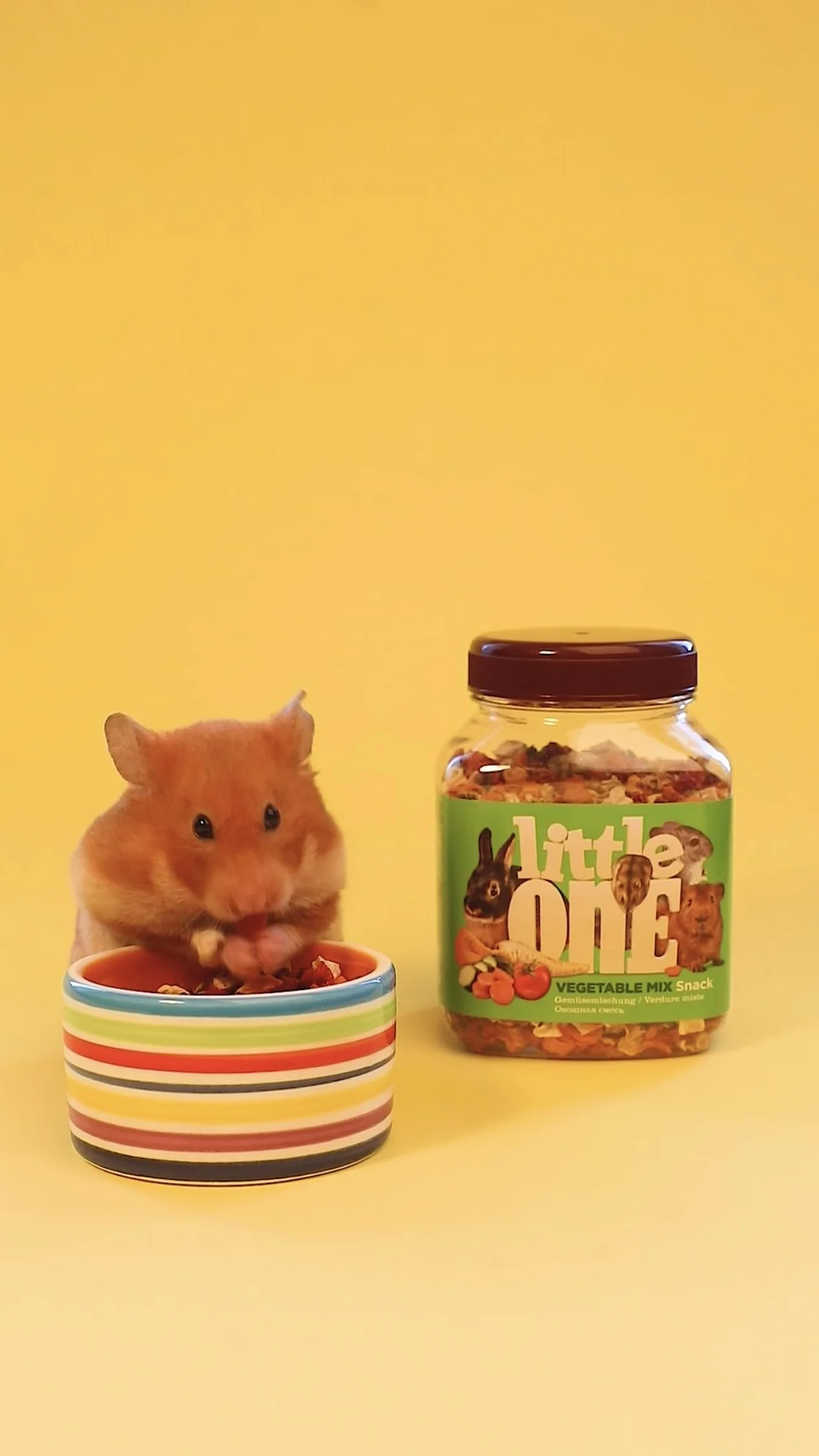 Little One Mieszanka warzywna przekąska, 140 g, karma uzupełniająca dla gryzoni i królików karłowatych, mieszanka składa się z siedmiu różnych suszonych warzyw