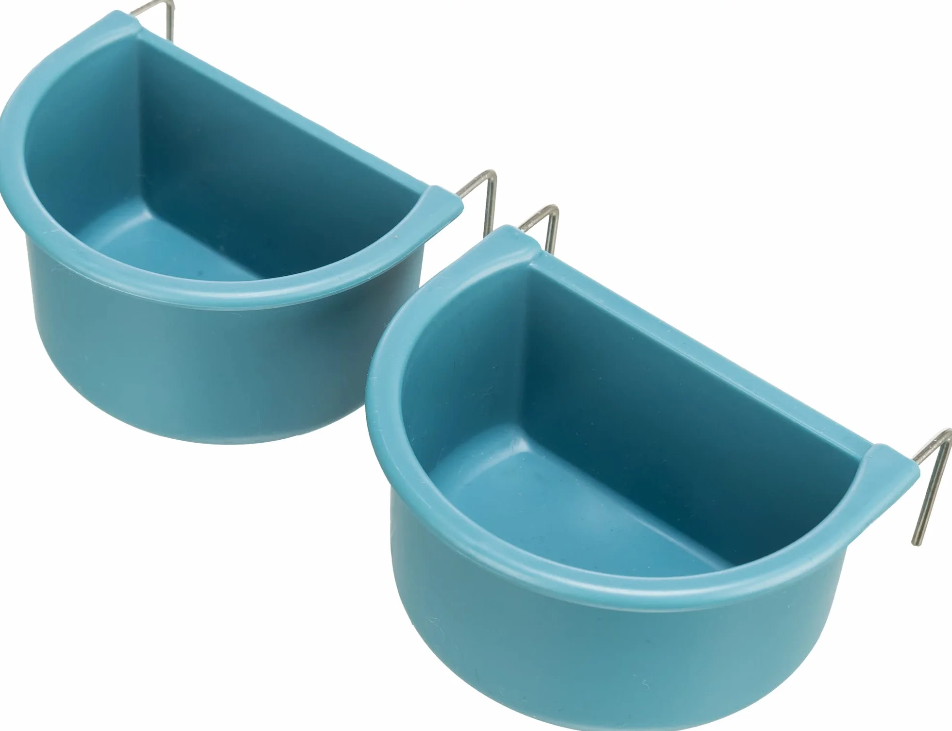 Trixie 5477 - Plastikowy zestaw do jadalni wiszący z drutu, 75 i 85 ml, różne kolory, 2 sztuki